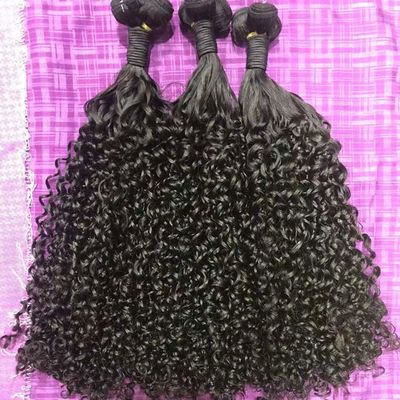 12A Super Funmi Double Drawn Human Hair Curl Bundles Kinky Curly Hair Extensions